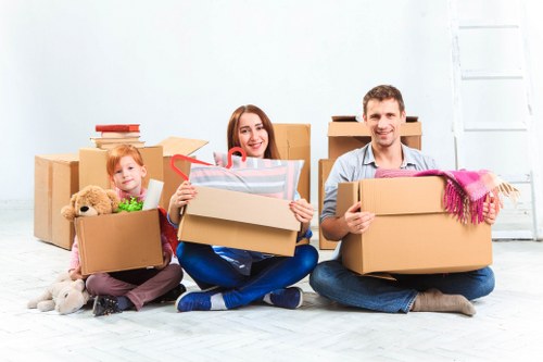 Unpacking and organising boxes in a new Collierswood property