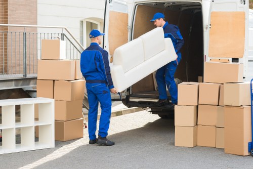 Office transport and small business relocation by man with van