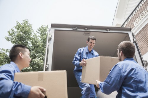 Removal van ready for a local move in Colliers Wood