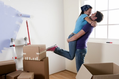 Sturdy moving boxes prepared for a home relocation in Collierswood