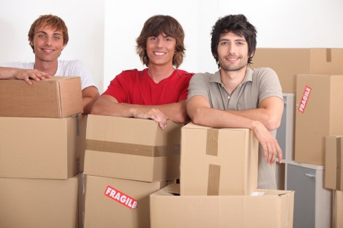 Professional movers loading household items into a removal truck in Collierswood