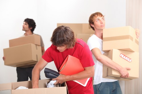 Professional removals company documenting and resolving a customer complaint