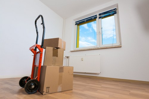 Packed household items prepared by a Collierswood removals company